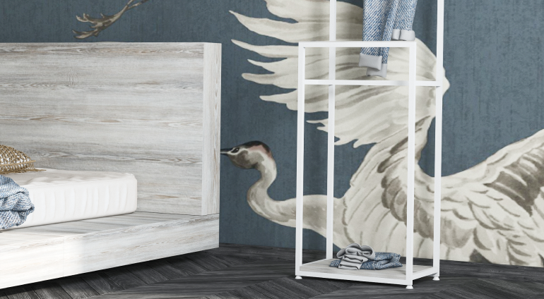 Вішак стійка у стилі лофт Di Ferro ORGANIZATO Білий